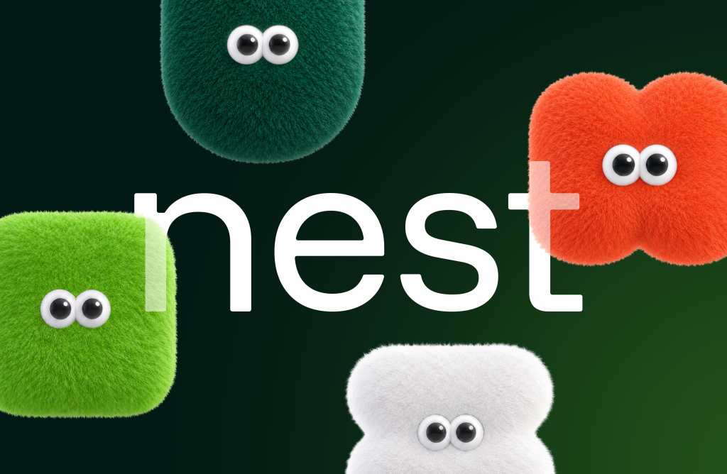 Nest AI software factory dashboard displayed on a laptop